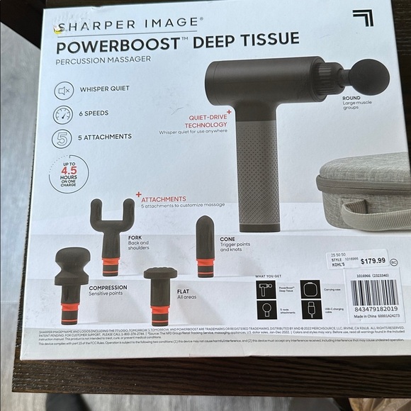 SHARPER IMAGE Powerboost Deep Tissue Percussion Massager - Picture 4 of 4